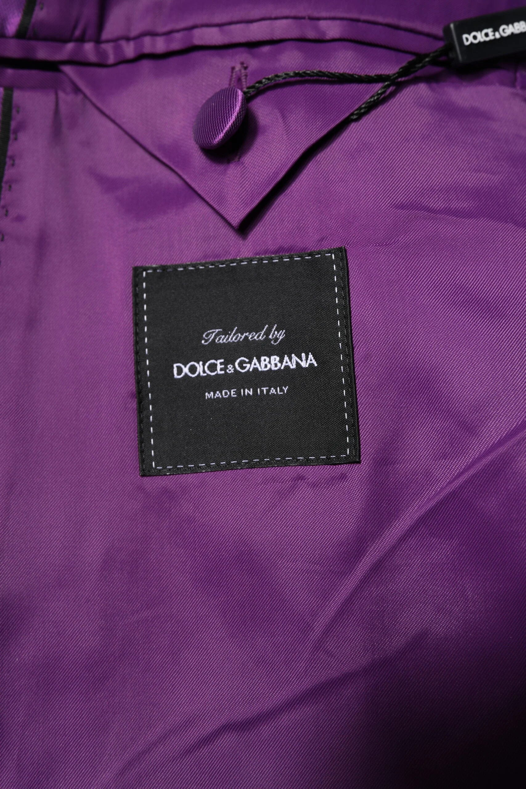 Dolce & Gabbana Purple Double Breasted Men Suit Coat Blazer - IT48 | M - Sport Jackets