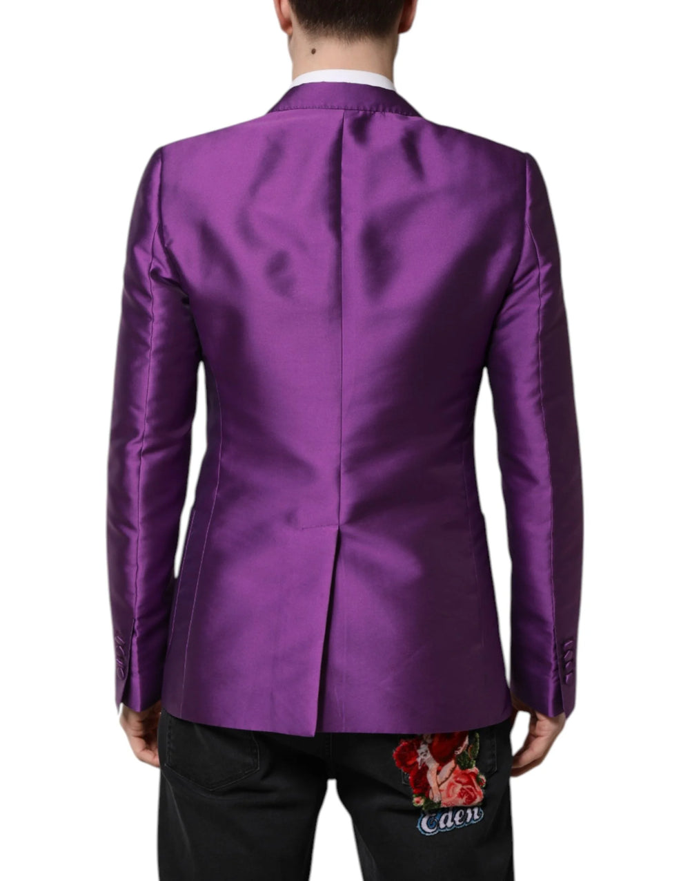 Dolce & Gabbana Purple Double Breasted Men Suit Coat Blazer - IT48 | M - Sport Jackets