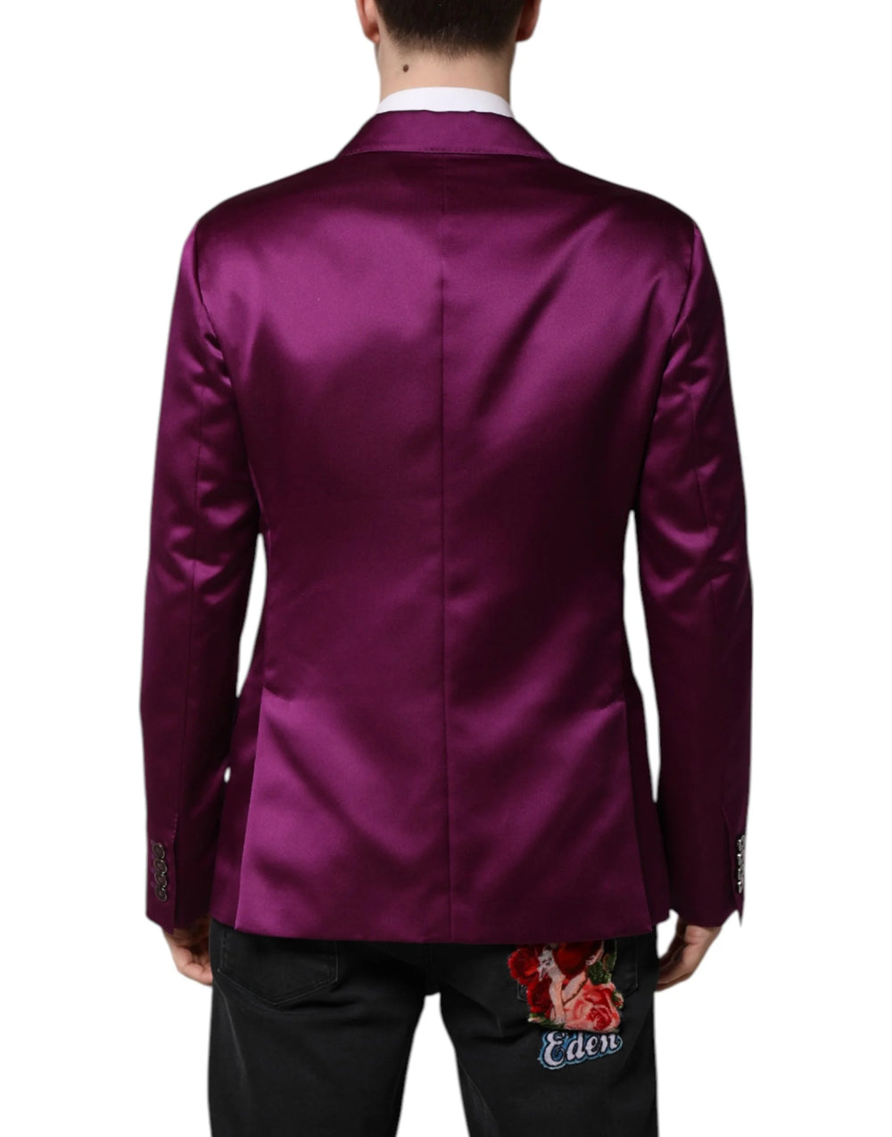 Dolce & Gabbana Purple Double Breasted Men Suit Coat Blazer - Sport Jackets