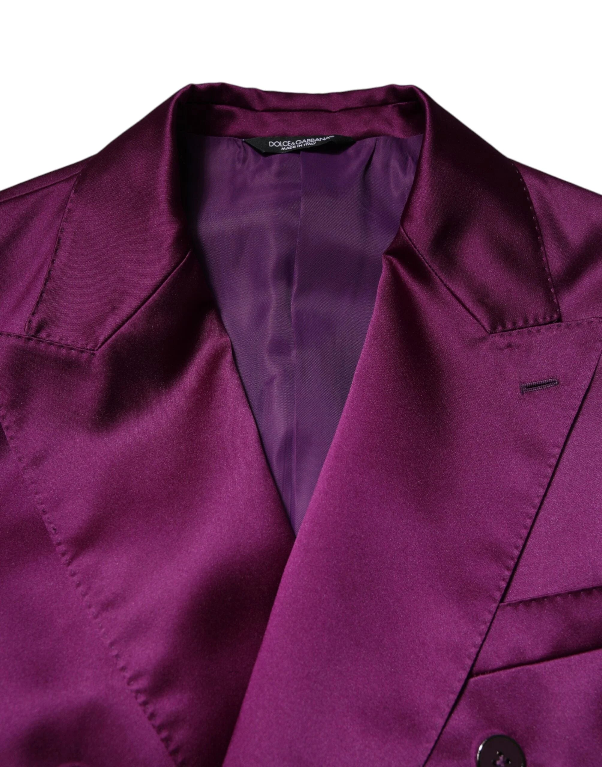 Dolce & Gabbana Purple Double Breasted Men Suit Coat Blazer - Sport Jackets