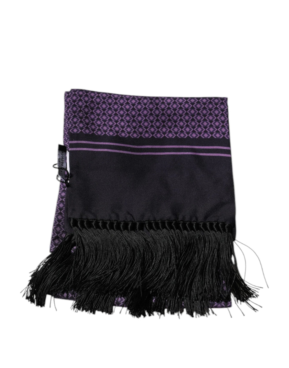 Dolce & Gabbana Purple Fantasy Silk Fringes Neck Wrap Scarf - Scarves & Shawls