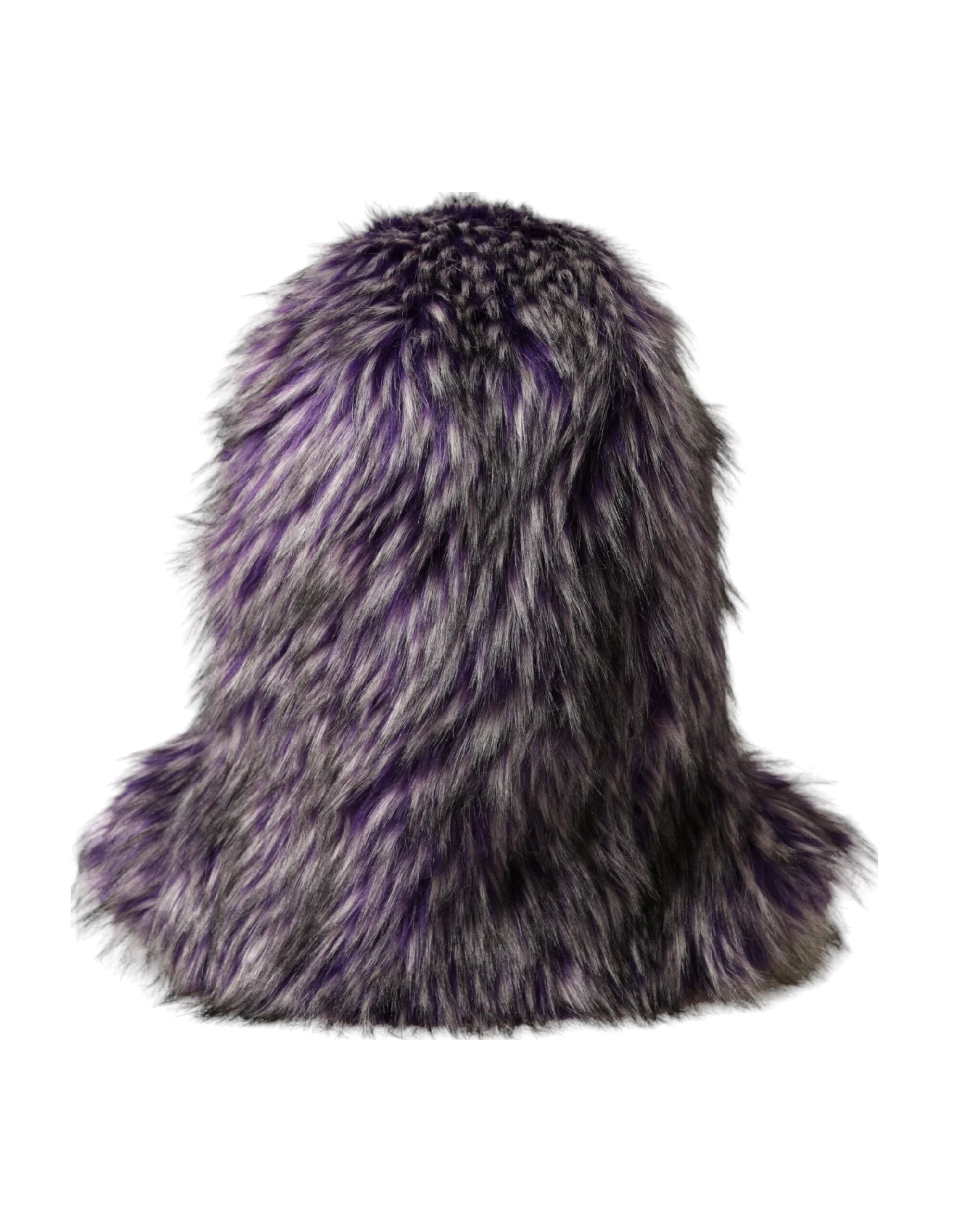 Dolce & Gabbana Purple Faux Fur Whole Head Wrap Hat - 57 cm|S - Headdresses