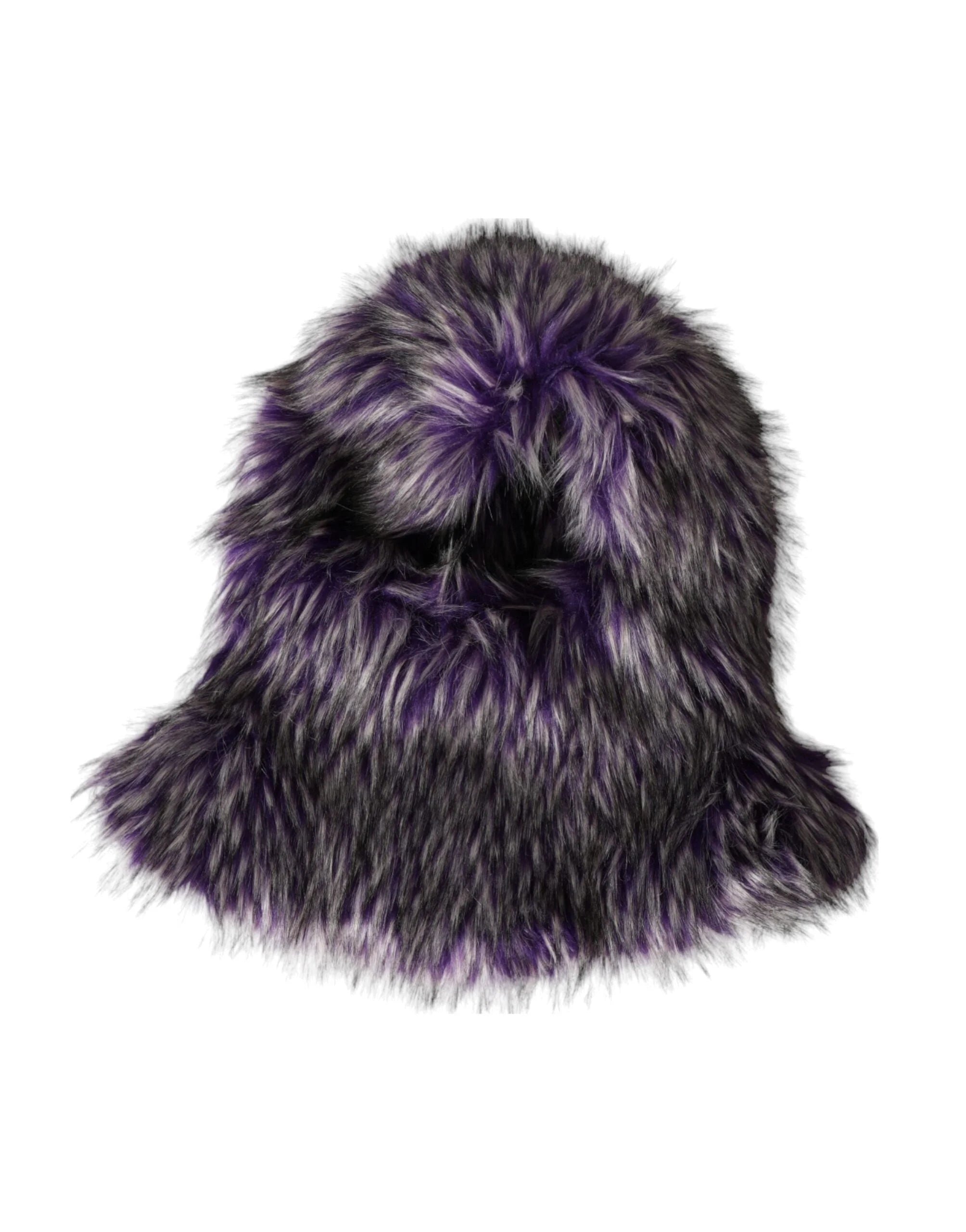 Dolce & Gabbana Purple Faux Fur Whole Head Wrap Hat - 57 cm|S - Headdresses