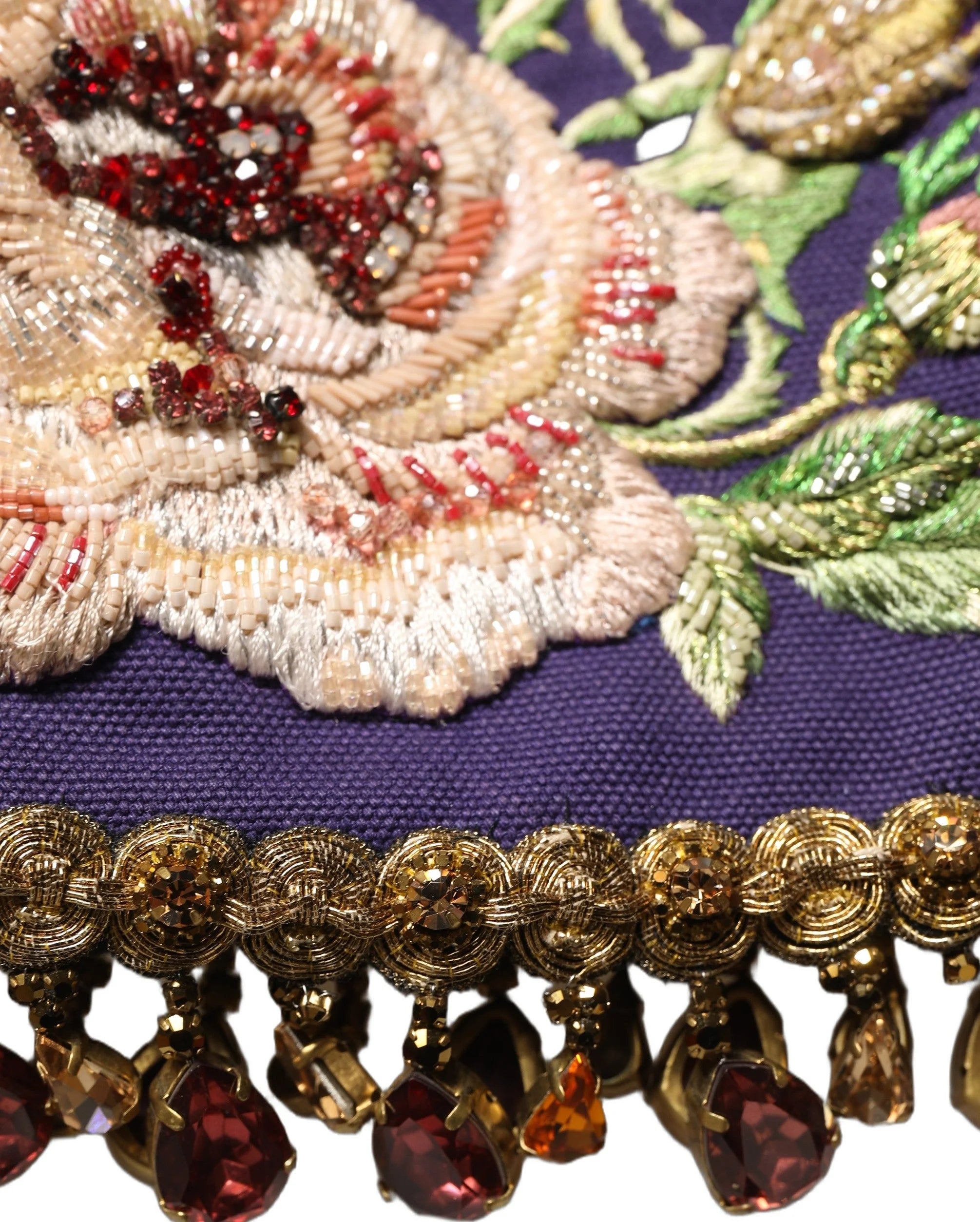 Dolce & Gabbana Purple Floral Embellsihed MidWaist Mini Skirt - IT40|S