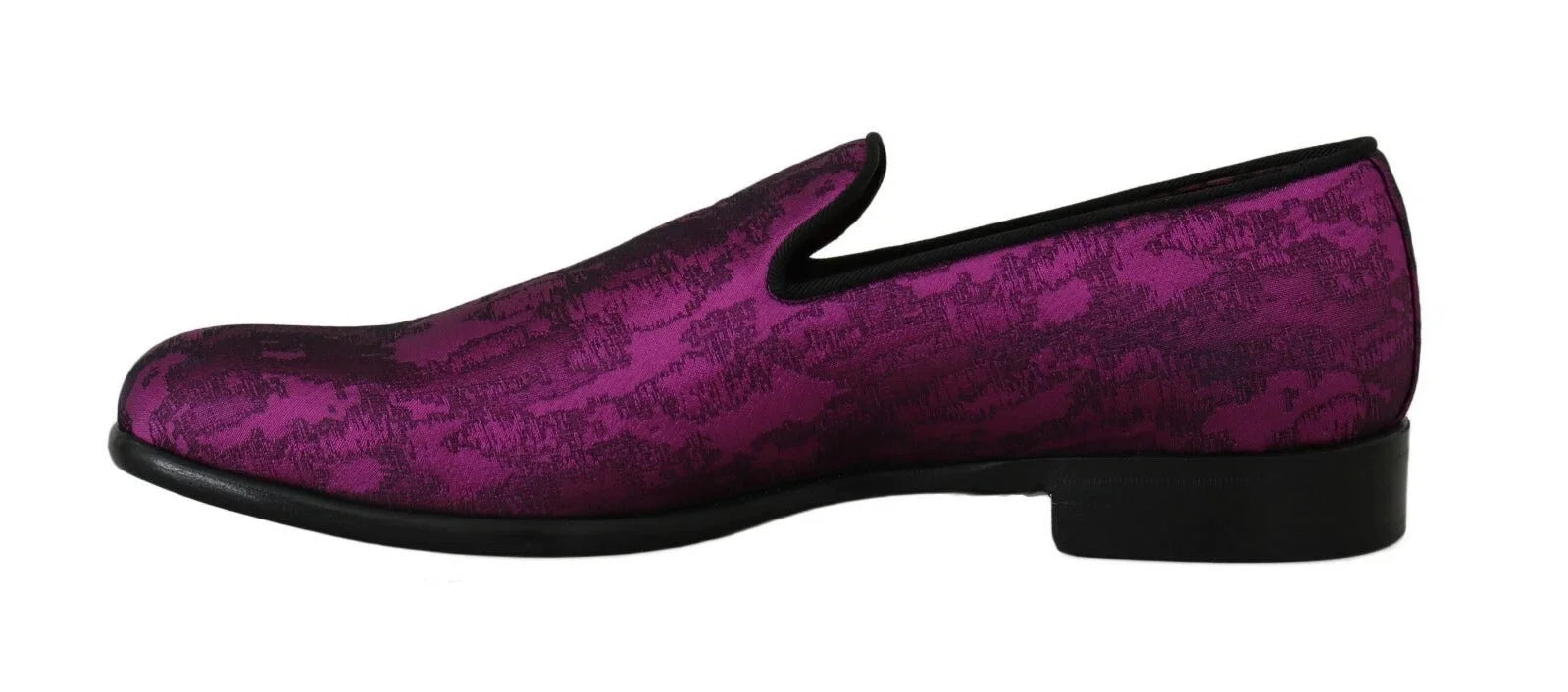 Dolce & Gabbana Purple Jacquard Loafers Dress Formal Shoes - EU39/US6 - Flats