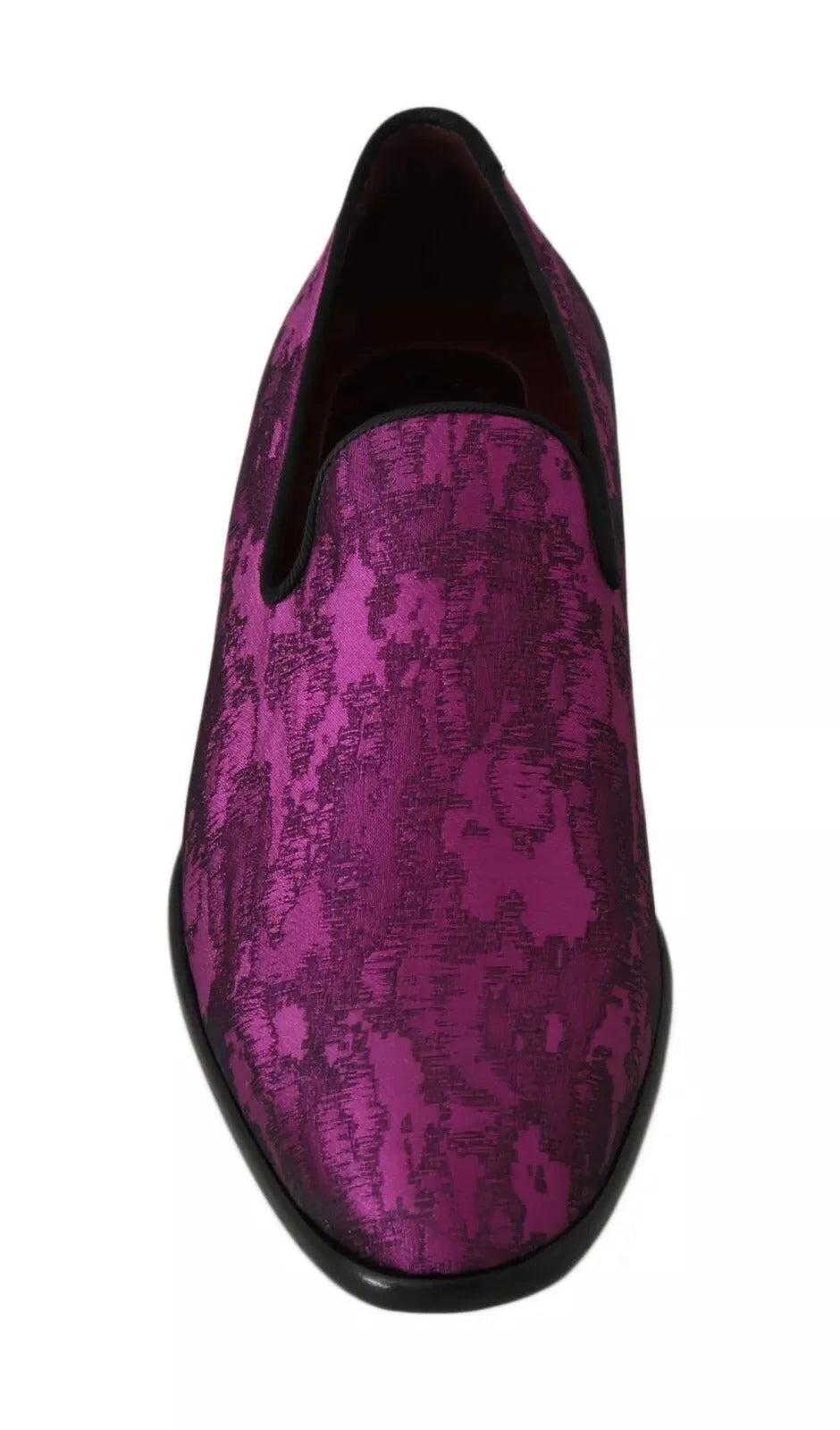 Dolce & Gabbana Purple Jacquard Loafers Dress Formal Shoes - EU39/US6 - Flats