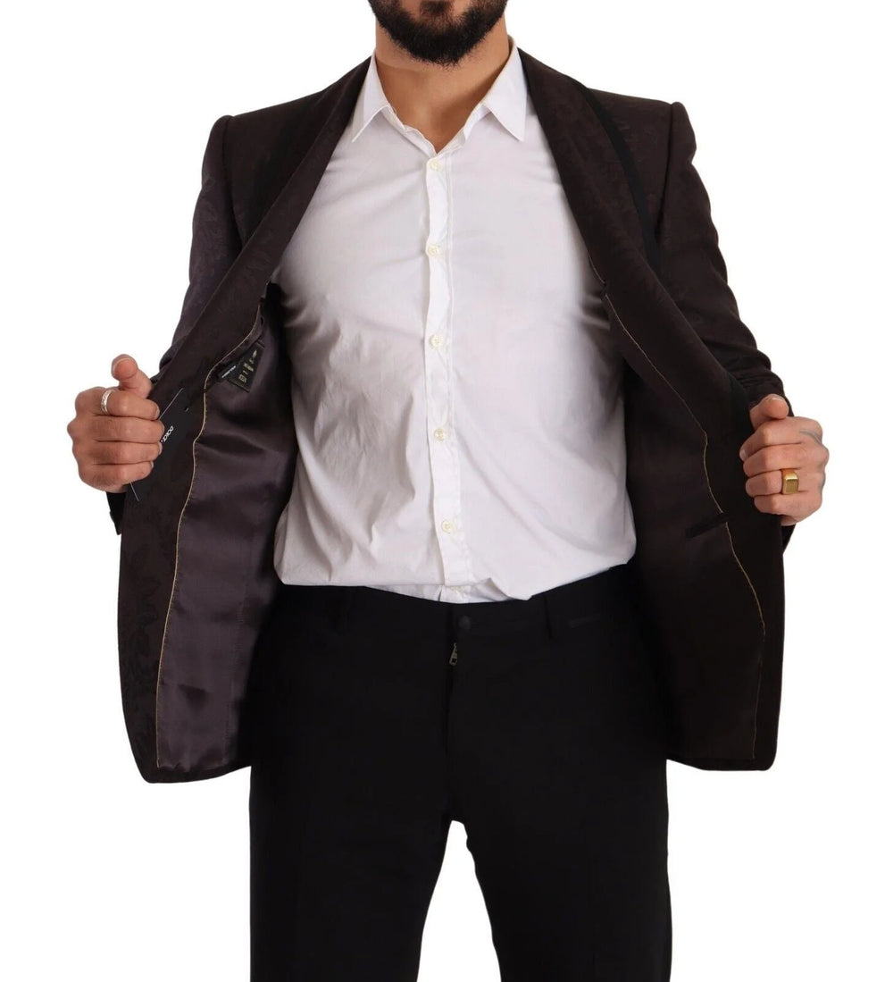 Dolce & Gabbana Purple Jacquard Single Breasted SICILIA Blazer - IT48 | M - Sport Jackets