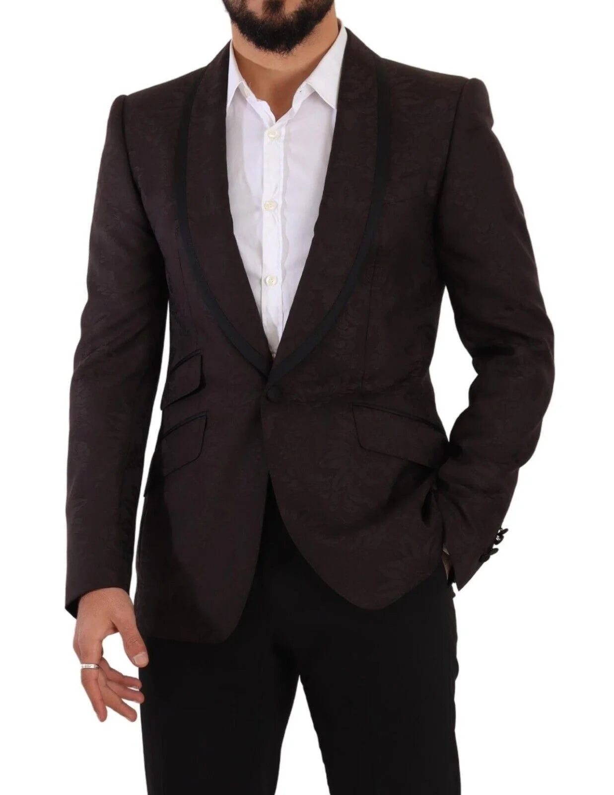 Dolce & Gabbana Purple Jacquard Single Breasted SICILIA Blazer - IT48 | M - Sport Jackets