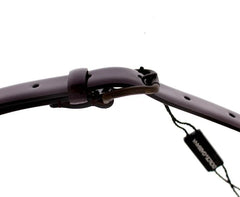 Dolce & Gabbana Purple Leather Logo Cintura Gürtel Belt - 75 cm / 29,5 Inches - Belts