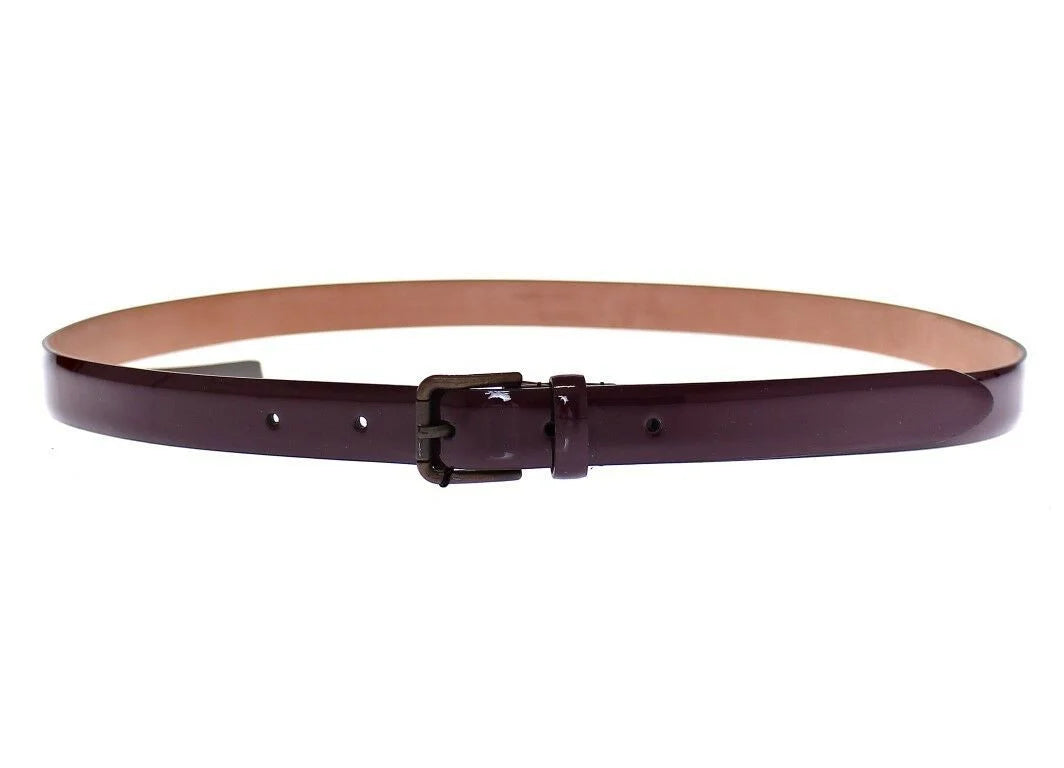 Dolce & Gabbana Purple Leather Logo Cintura Gürtel Belt - 75 cm / 29,5 Inches - Belts