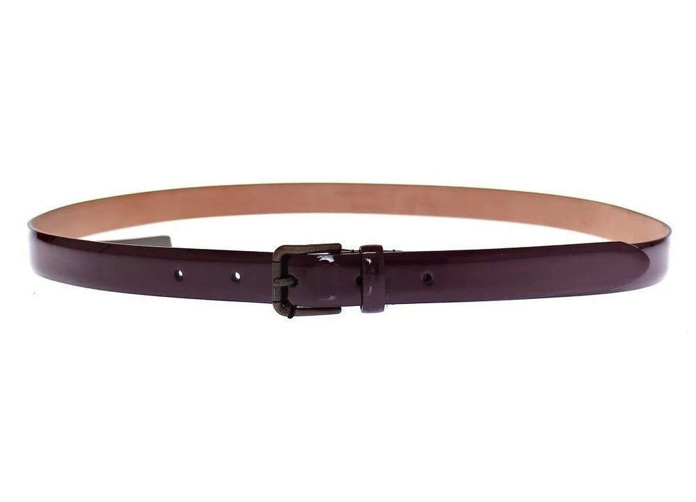 Dolce & Gabbana Purple Leather Logo Cintura Gürtel Belt - 75 cm / 29,5 Inches - Belts