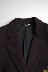 Dolce & Gabbana Purple Logo Embroidery Double Breasted Blazer - IT48 | M - Sport Jackets