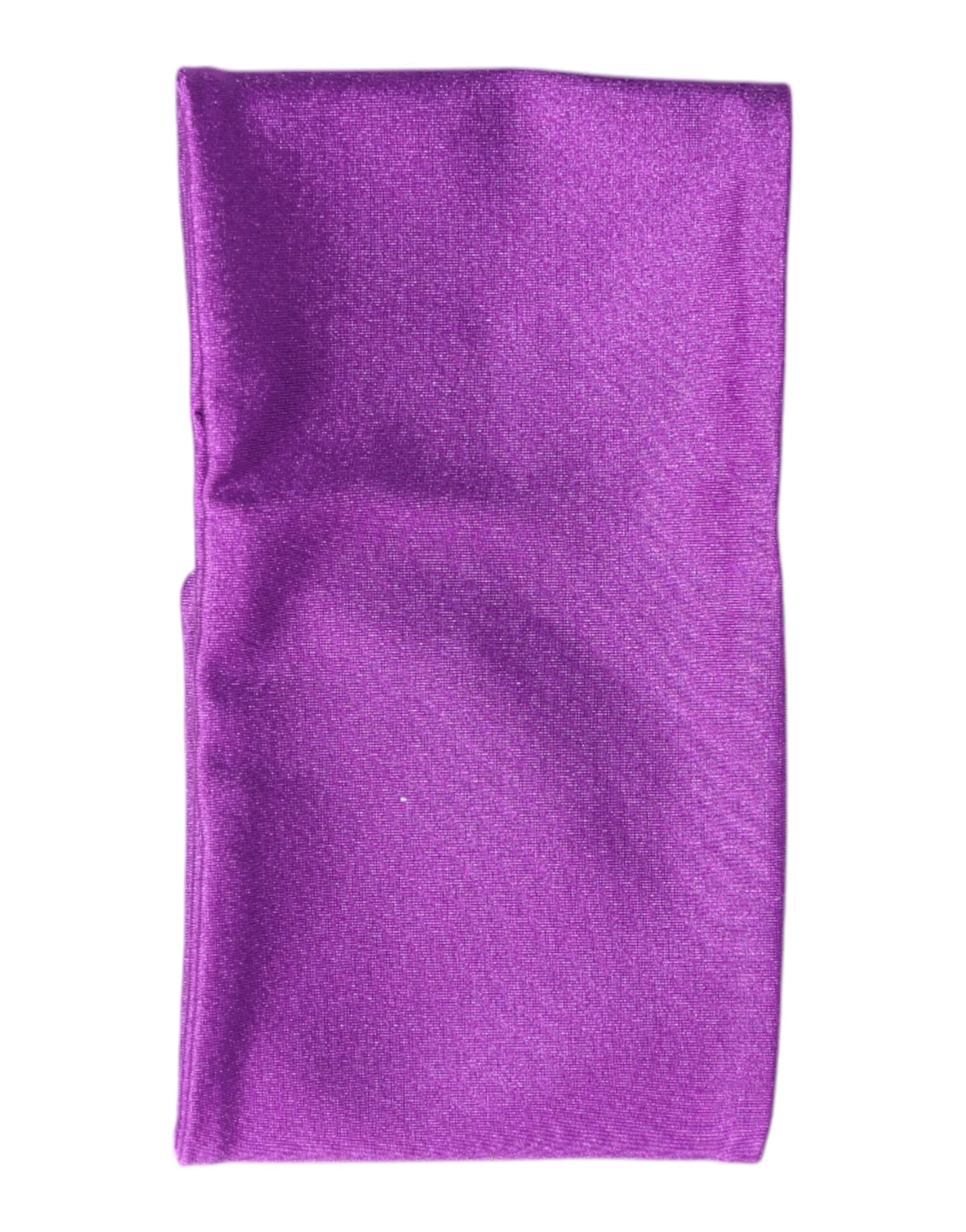 Dolce & Gabbana Purple Nylon Stretch Women Neck Warmer Scarf - Neck Gaiters