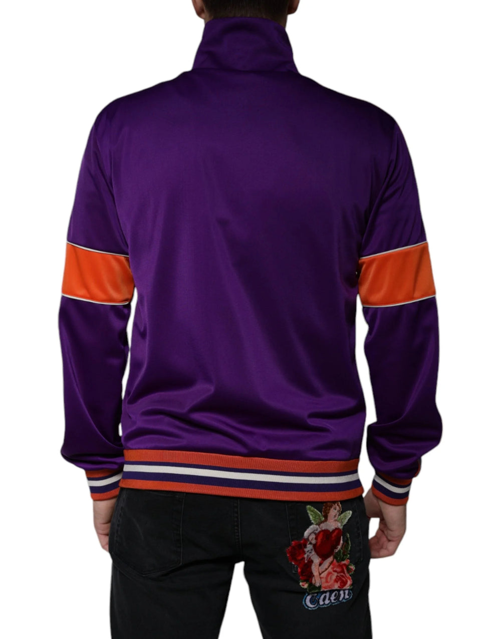 Dolce & Gabbana Purple Polyester Full Zip Long Sleeve Sweater - IT46 | S - Sweaters