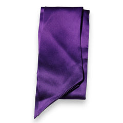 Dolce & Gabbana Purple Satin Silk Skinny Neck Foulard Scarf - Scarves & Shawls