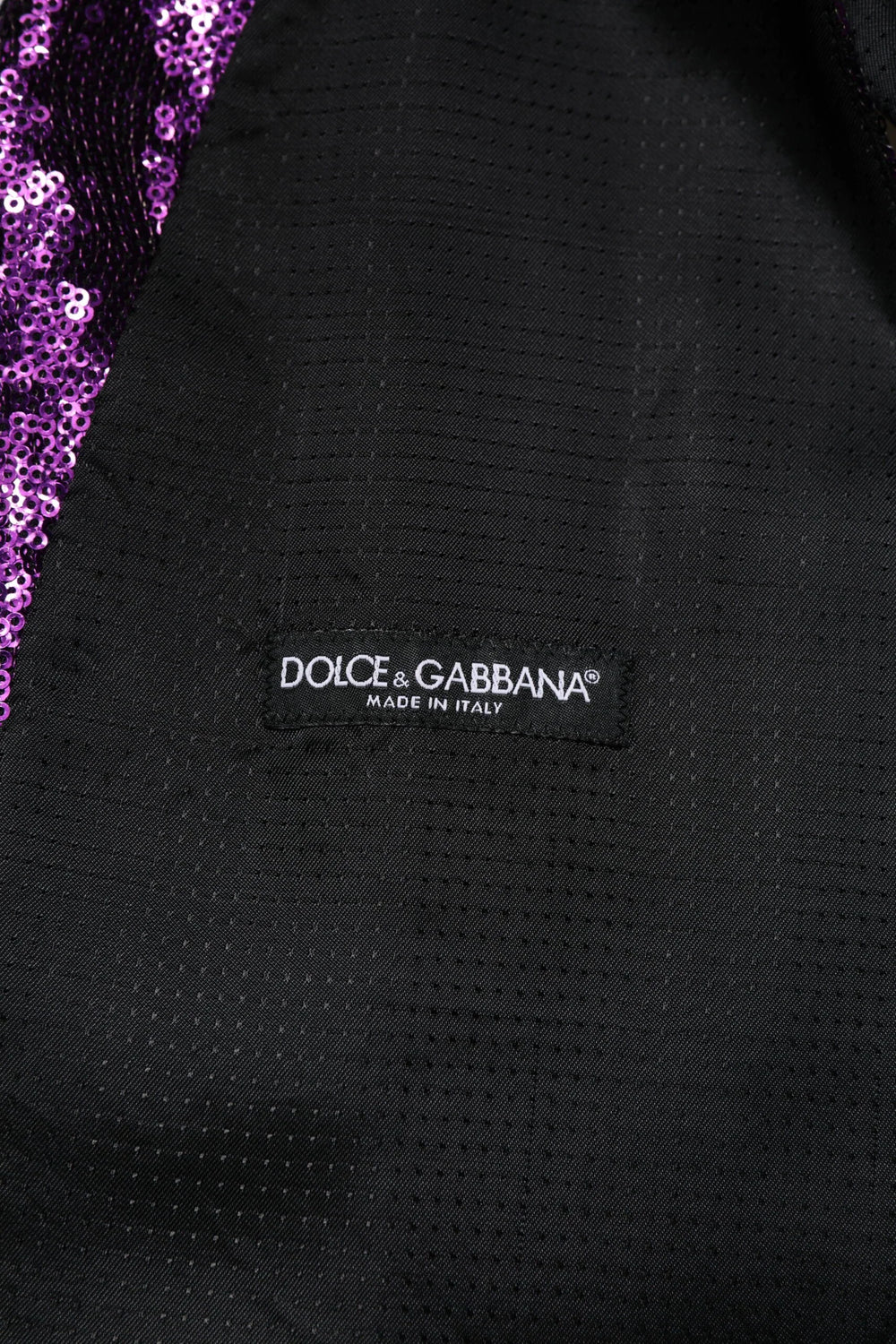 Dolce & Gabbana Purple Sequined Dress Formal Waistcoat Vest - Vests