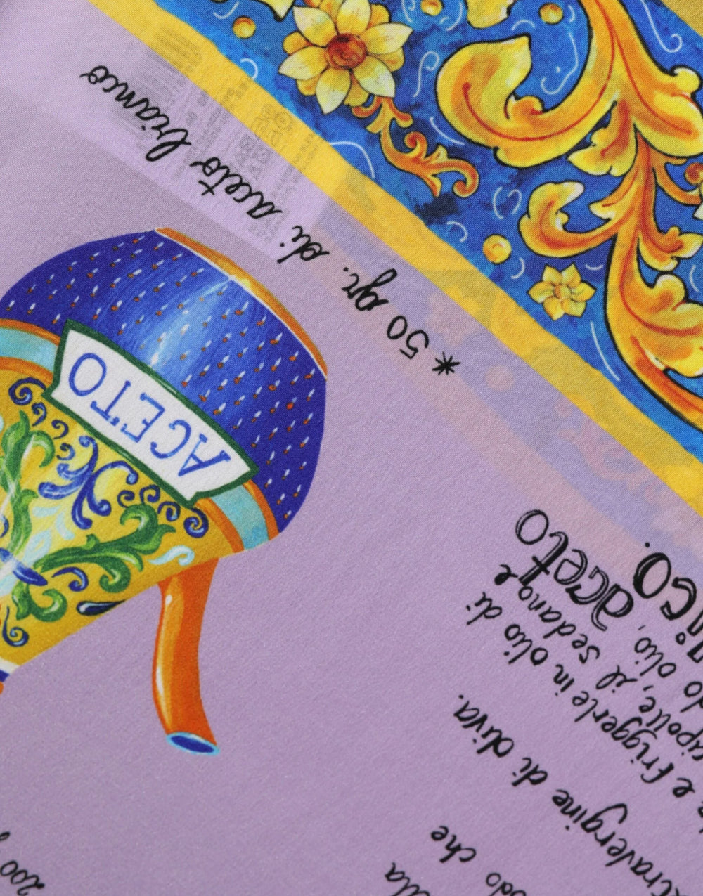 Dolce & Gabbana Purple Silk Caponata Siciliana Print Tank Top - IT40|S - Tank Tops