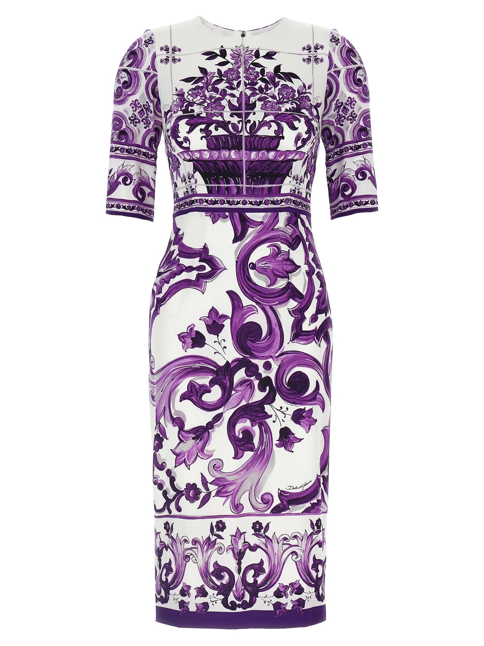 Dolce & Gabbana Purple Silk Midi Dress - IT38