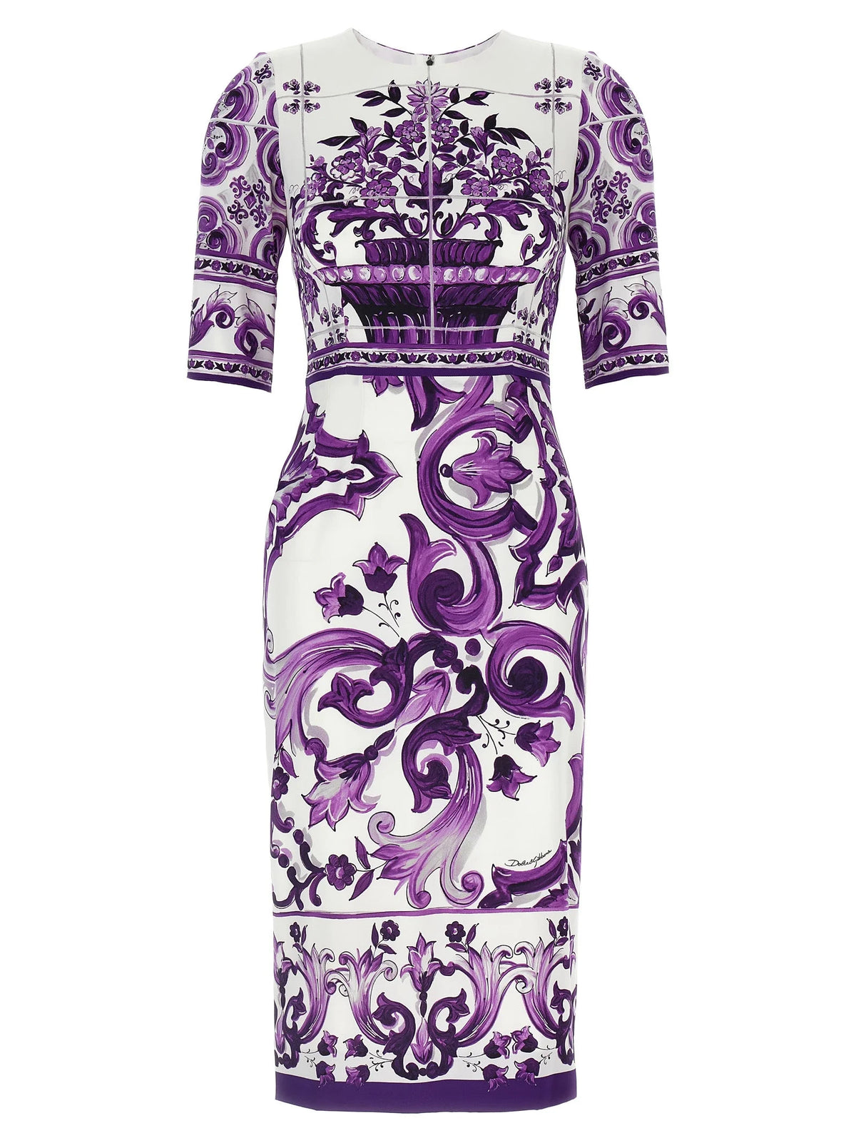 Dolce & Gabbana Purple Silk Midi Dress - IT38