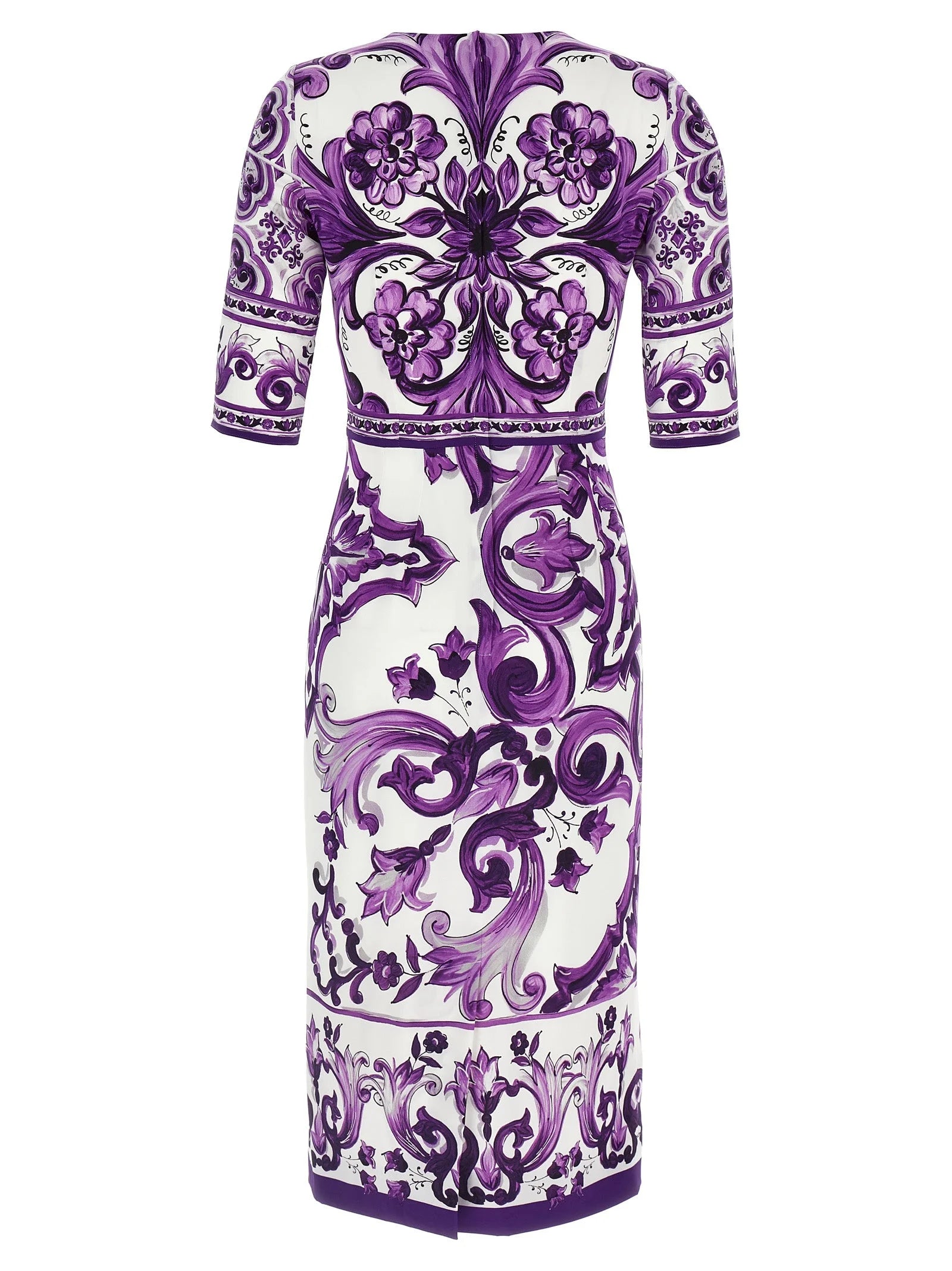Dolce & Gabbana Purple Silk Midi Dress - IT38