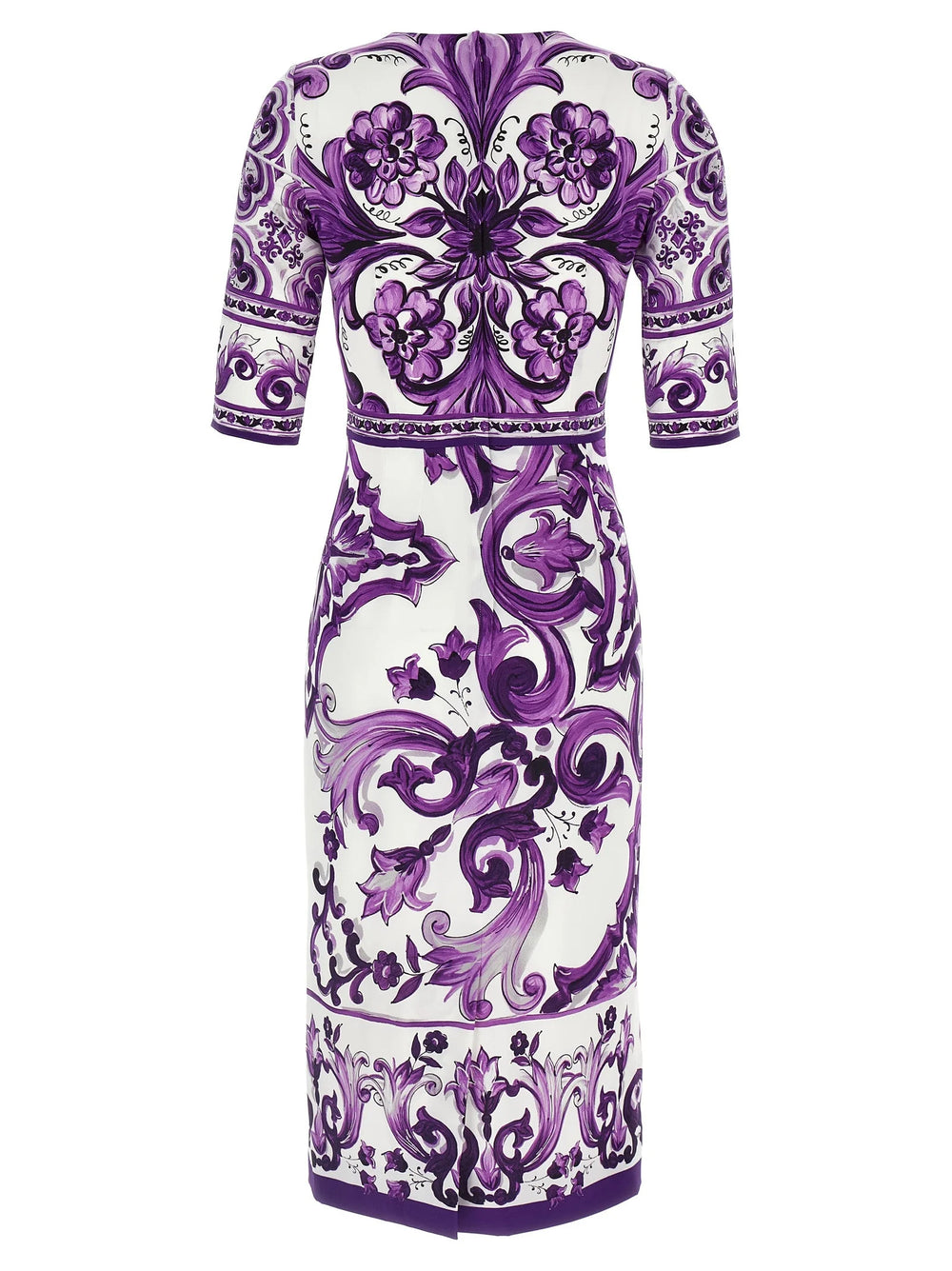 Dolce & Gabbana Purple Silk Midi Dress - IT38