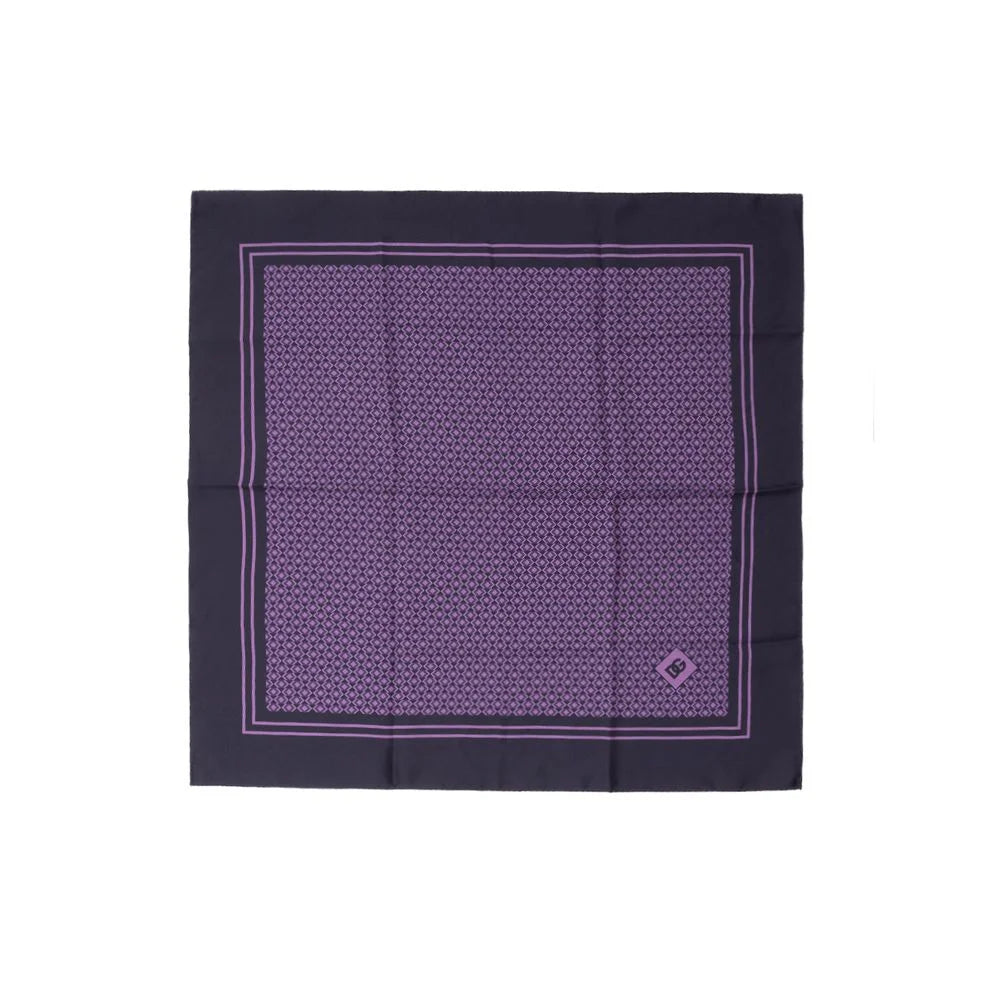 Dolce & Gabbana Purple Silk Pocket Square - Handkerchiefs