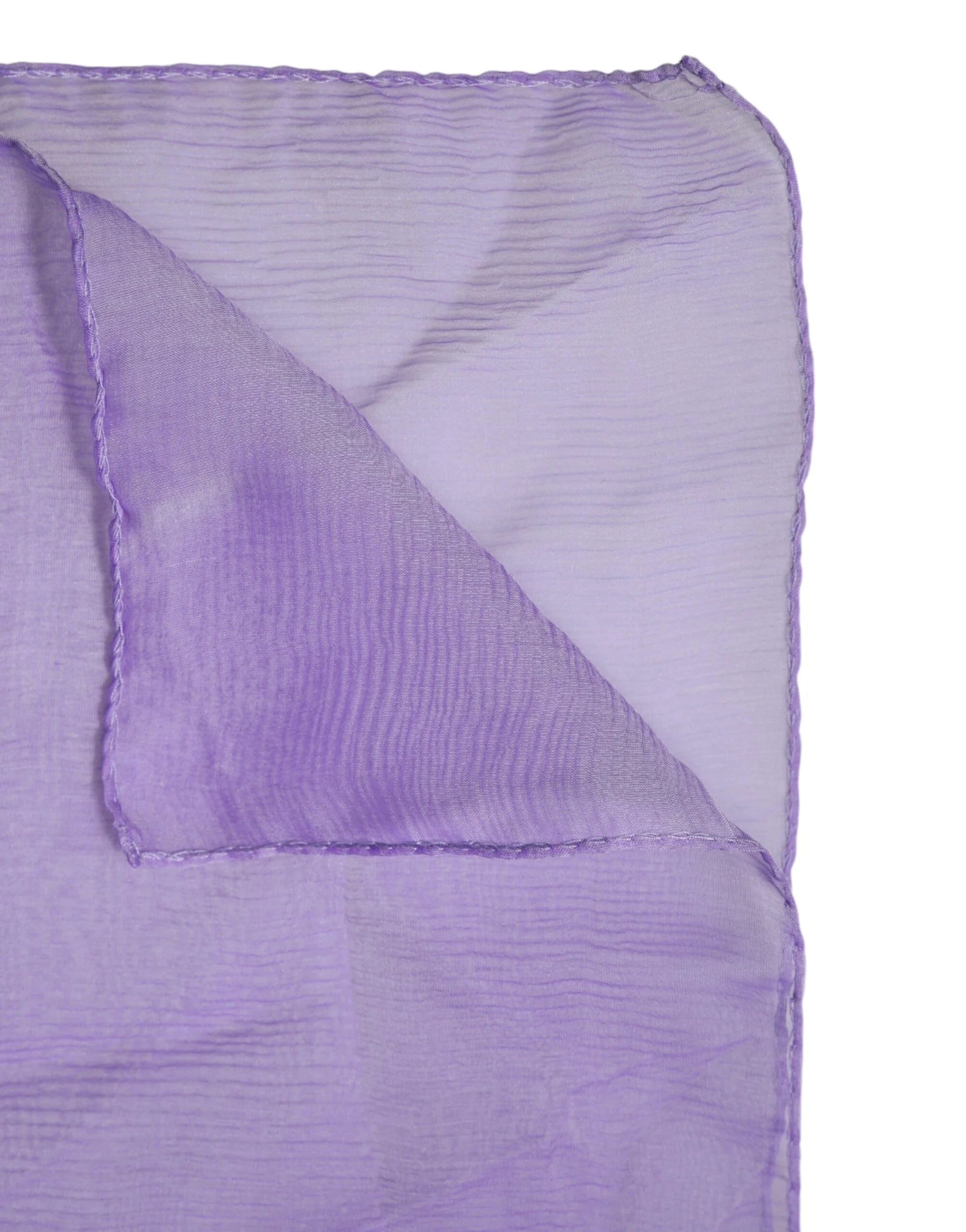 Dolce & Gabbana Purple Silk Rectangle Wrap Shawl Scarf - Scarves & Shawls