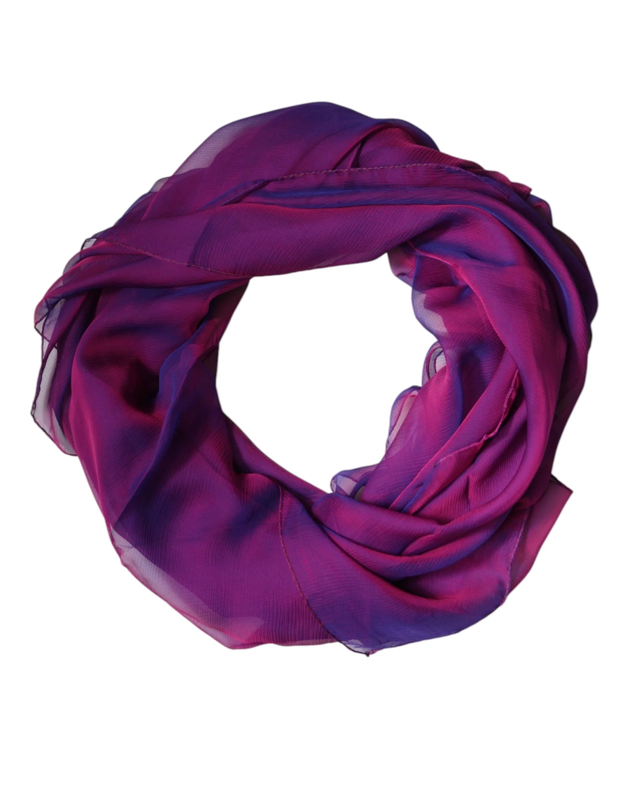 Dolce & Gabbana Purple Silk Rectangle Wrap Shawl Scarf - Scarves & Shawls