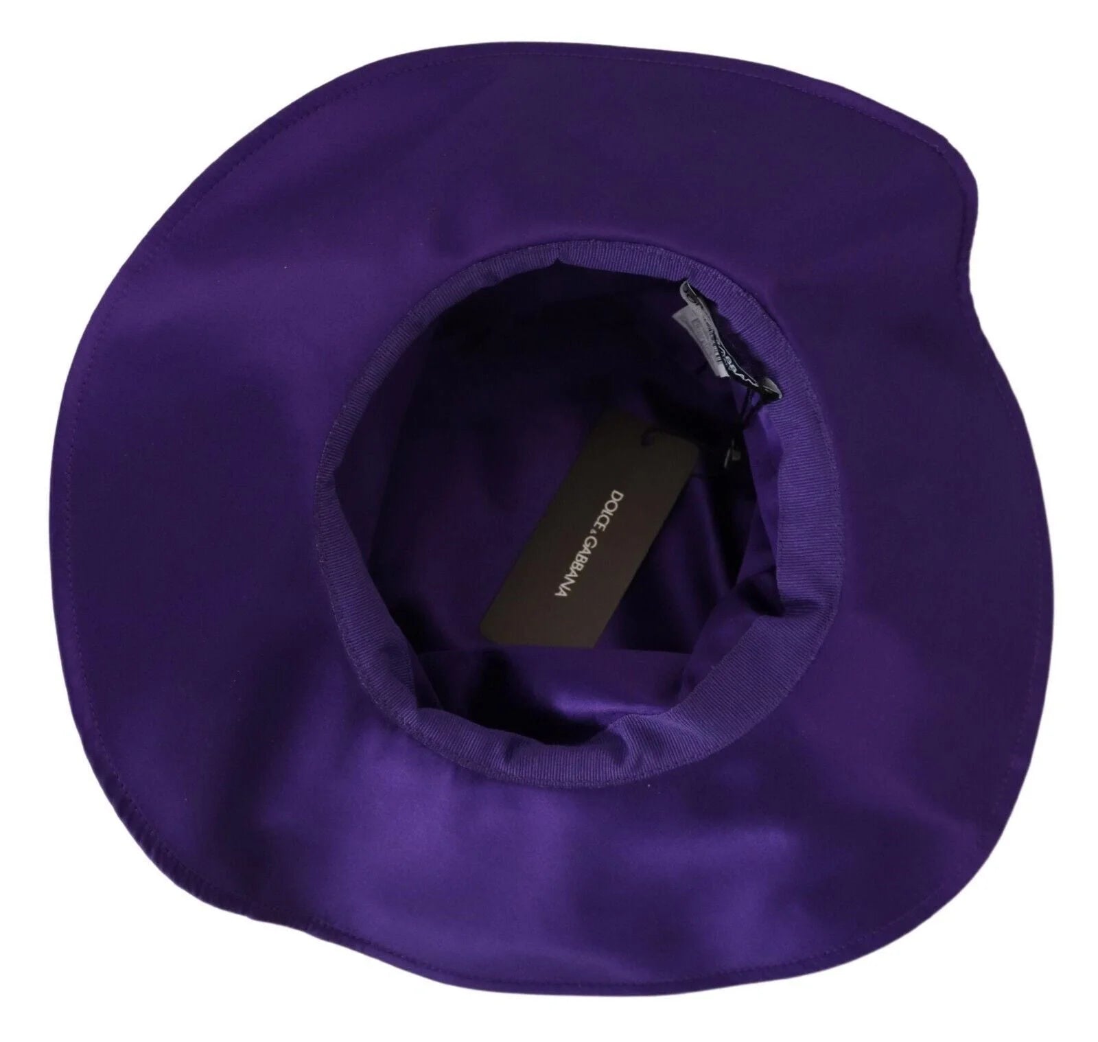 Dolce & Gabbana Purple Silk Stretch Top Hat - 57 cm|S - Sun Hats