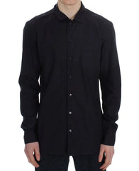 Dolce & Gabbana Purple Striped Cotton Pajama Lounge Shirt - Nightgowns