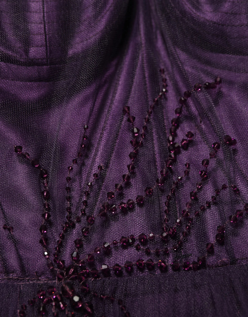 Dolce & Gabbana Purple Tiered Tulle Silk Long Gown Dress - IT38 | XS