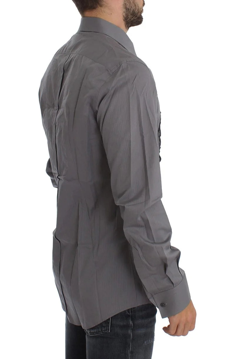 Dolce & Gabbana Purple Torero GOLD Slim Fit Dress Shirt - Shirts