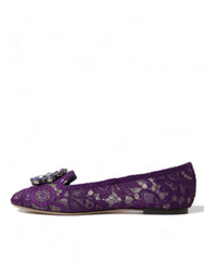 Dolce & Gabbana violetti Vally Taormina -pitsikristallitossut - EU37/US6.5