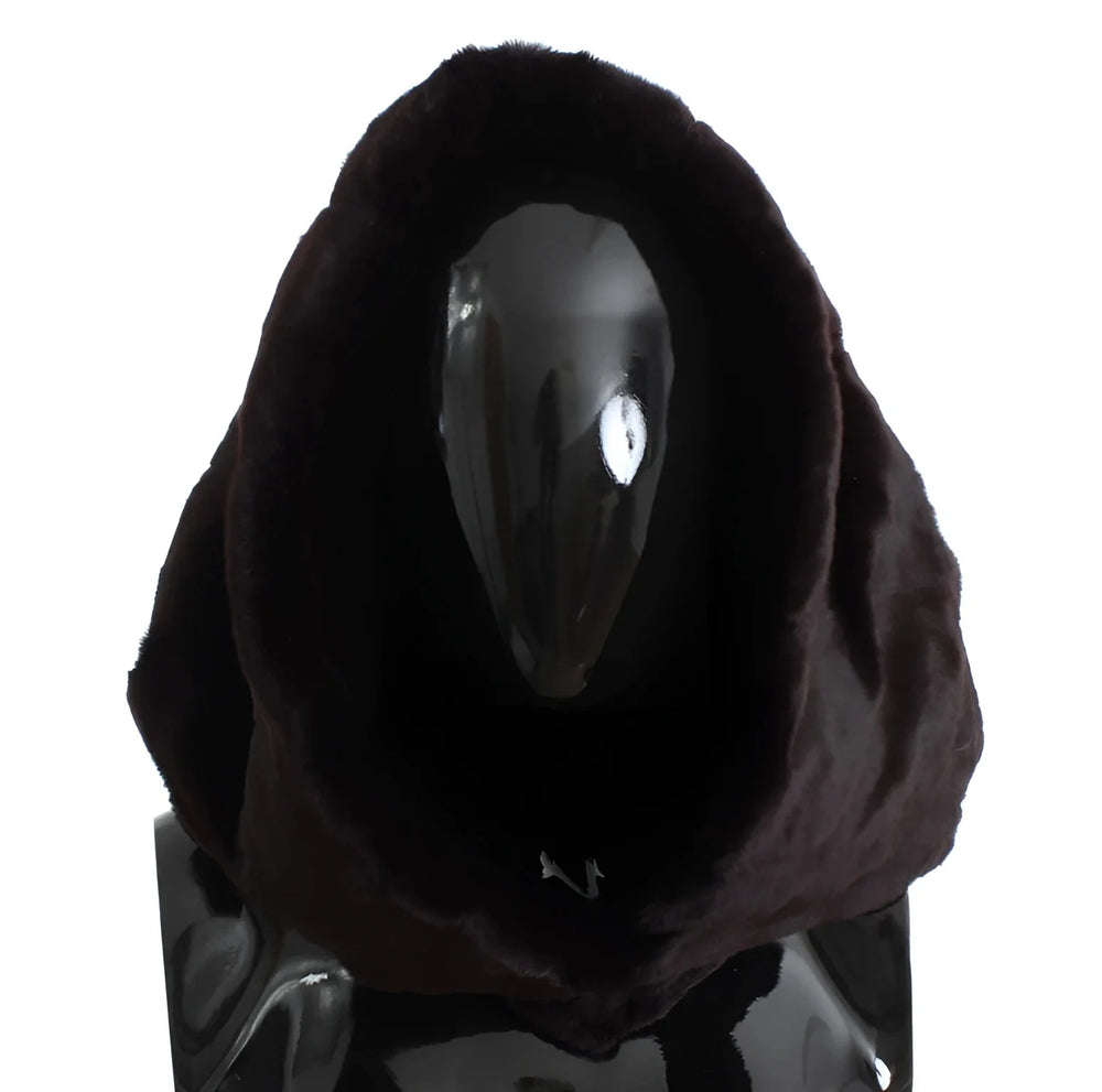 Dolce & Gabbana Purple Weasel Fur Crochet Hood Scarf Hat - Scarves & Shawls