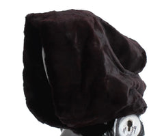 Dolce & Gabbana Purple Weasel Fur Crochet Hood Scarf Hat - Scarves & Shawls