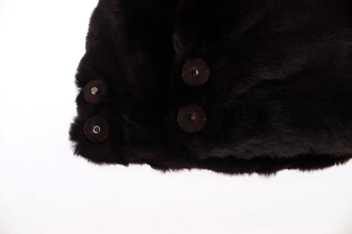 Dolce & Gabbana Purple Weasel Fur Crochet Hood Scarf Hat - Scarves & Shawls