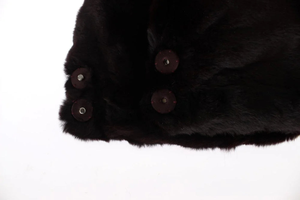 Dolce & Gabbana Purple Weasel Fur Crochet Hood Scarf Hat - Scarves & Shawls