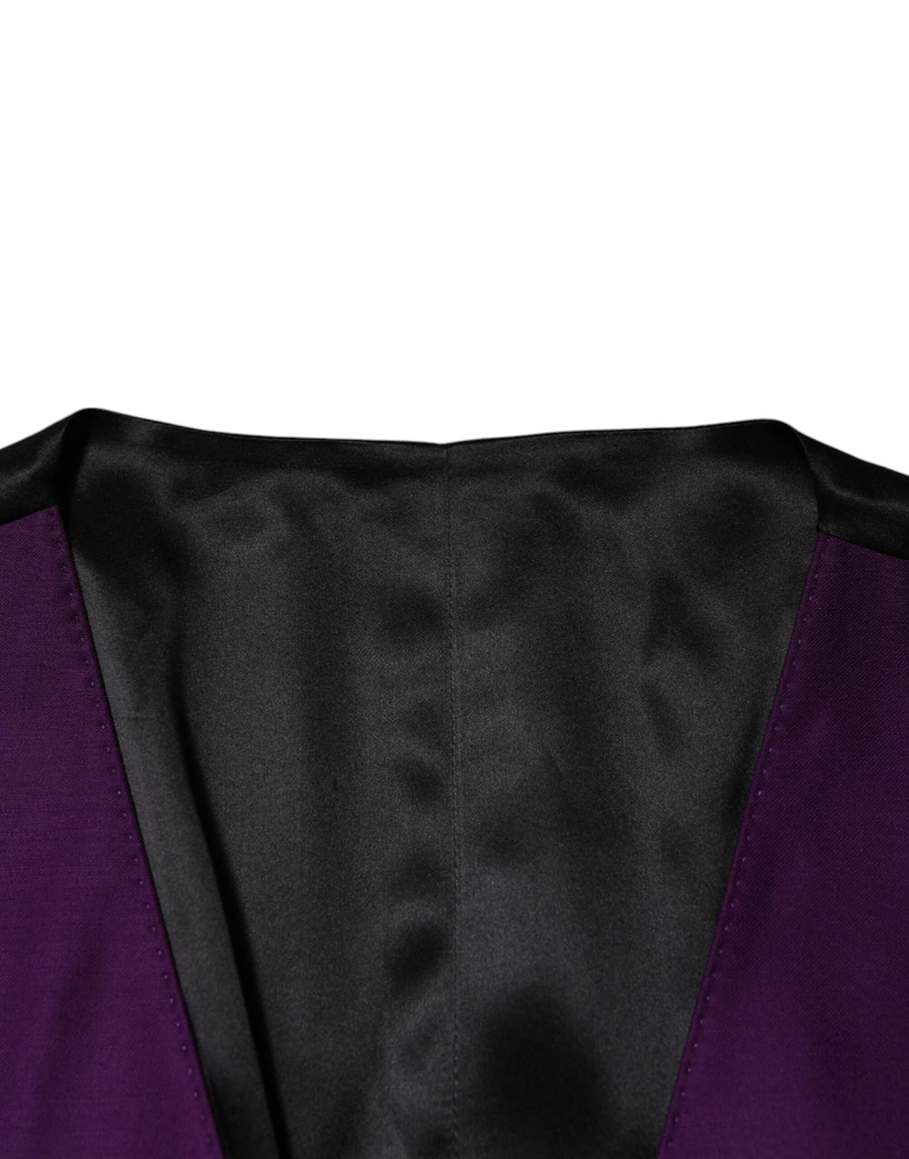Dolce & Gabbana Purple Wool Dress Formal Waistcoat Vest - IT54 | XL - Vests