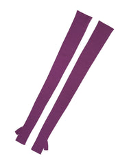 Dolce & Gabbana Purple Wool Fingerless Elbow Length Women One Size Gloves - One Size