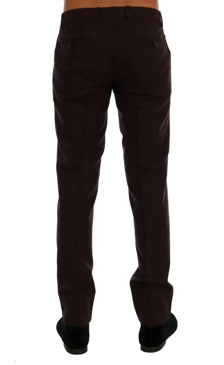 Dolce & Gabbana Purple Wool Stretch Formal Pants - IT44 | XS - Trousers