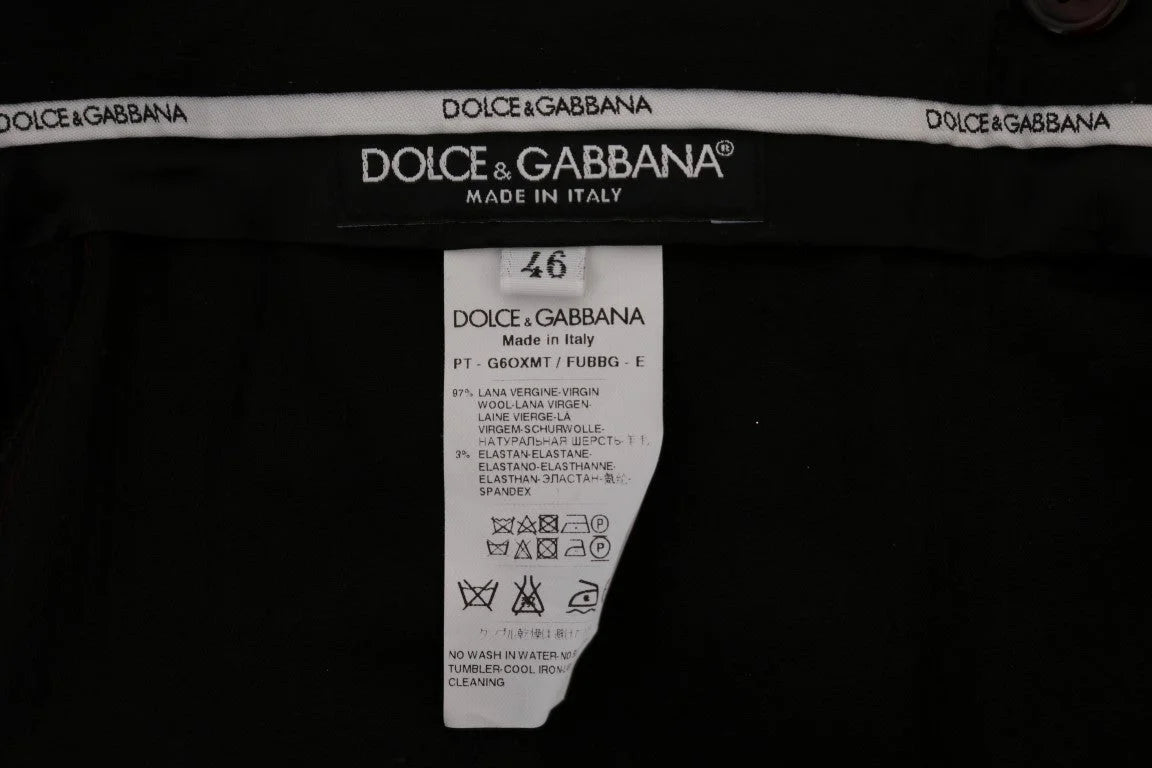 Dolce & Gabbana Purple Wool Stretch Formal Pants - IT44 | XS - Trousers