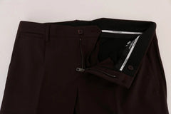 Dolce & Gabbana Purple Wool Stretch Formal Pants - IT44 | XS - Trousers