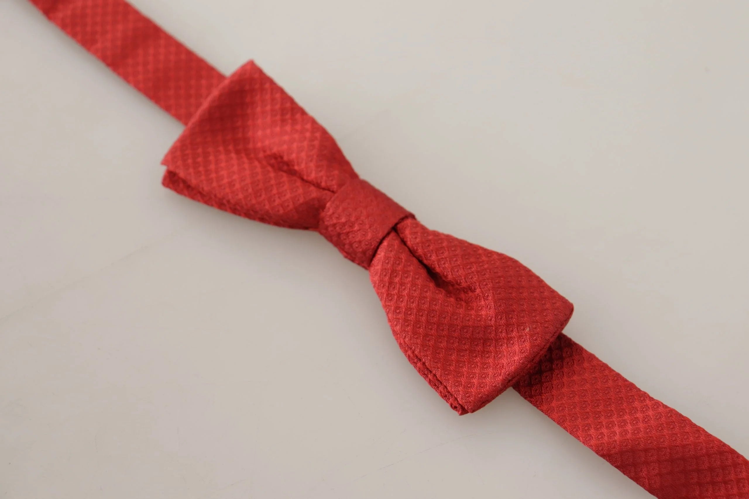 Dolce & Gabbana Red 100% Silk Adjustable Neck Papillon Tie - Neckties