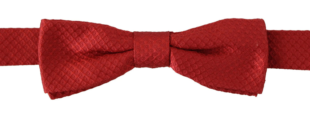 Dolce & Gabbana Red 100% Silk Adjustable Neck Papillon Tie - Neckties