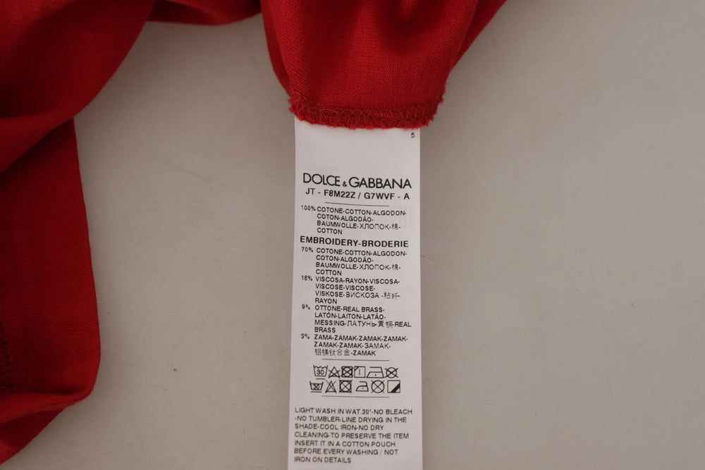 Dolce & Gabbana Red Amor Vincit Omnia Crewneck T-shirt - T-Shirts