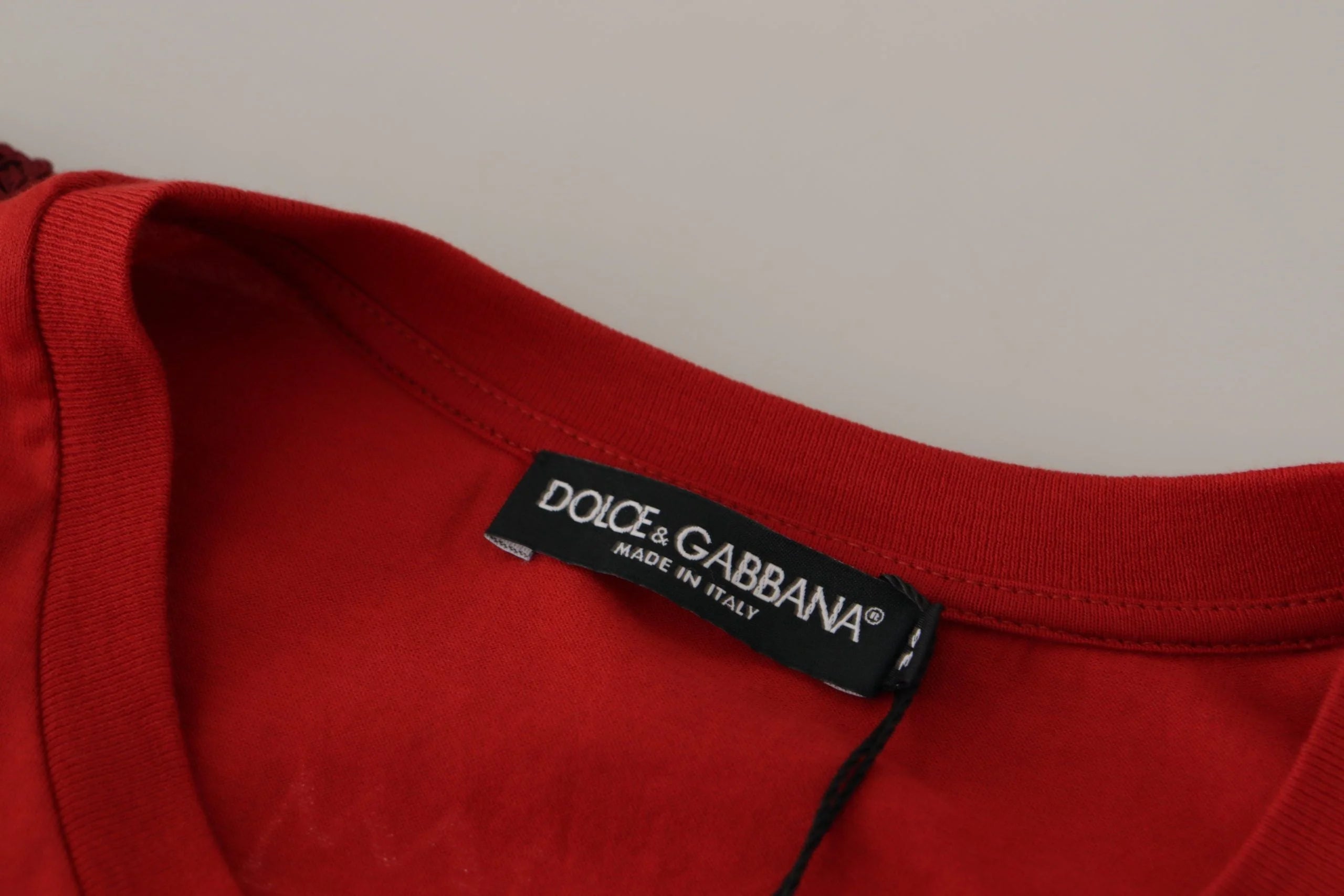 Dolce & Gabbana Red Amor Vincit Omnia Crewneck T-shirt - T-Shirts