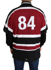 Dolce & Gabbana Red Black AMORE Sport Full Zipper Sweater - IT48 | M - Sweaters