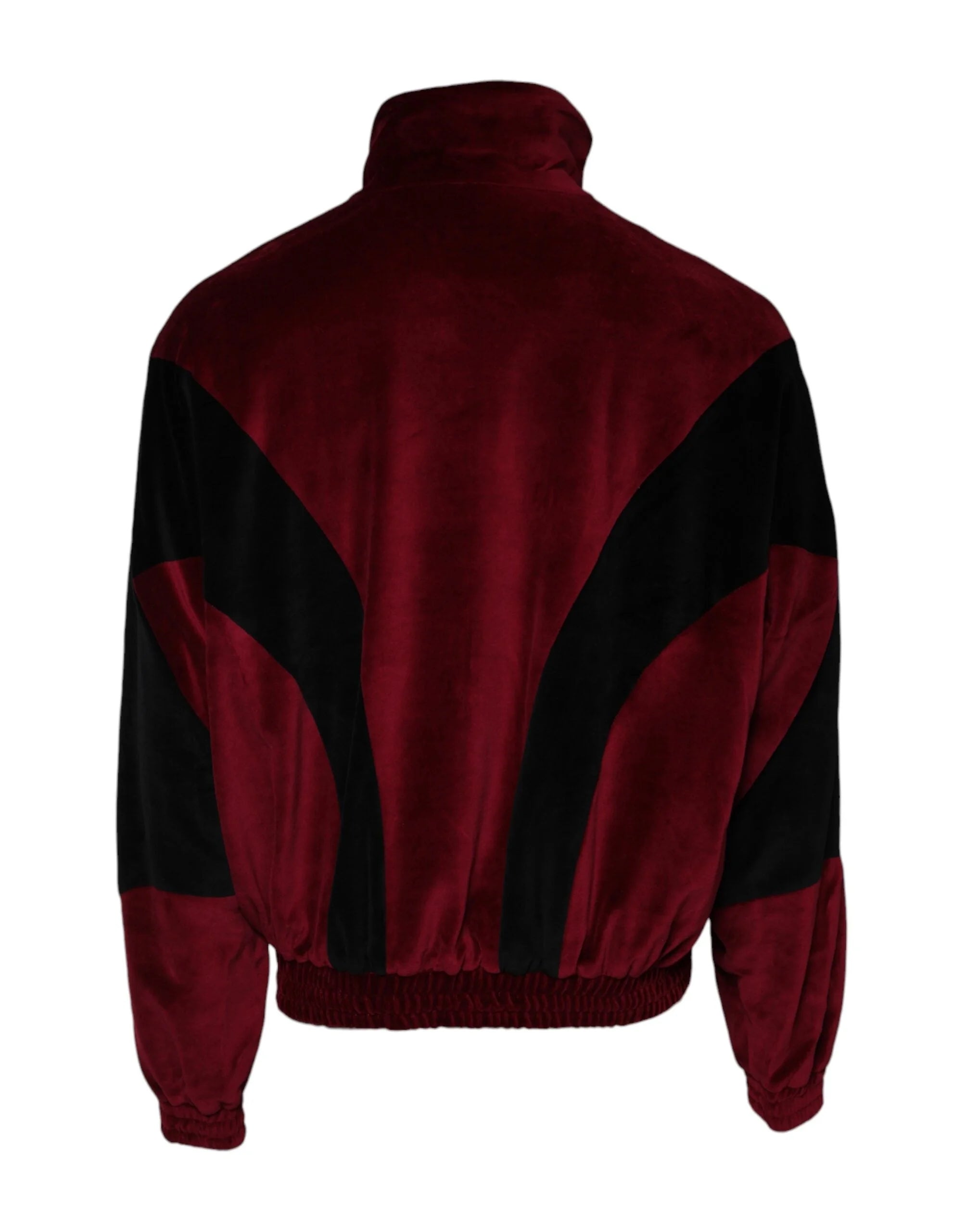 Dolce & Gabbana Red Black Cotton Logo FullZip Bomber Jacket - IT52 | XL - Bomber Jackets