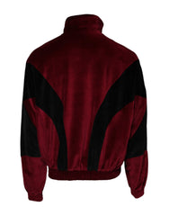 Dolce & Gabbana Red Black Cotton Logo FullZip Bomber Jacket - IT52 | XL - Bomber Jackets