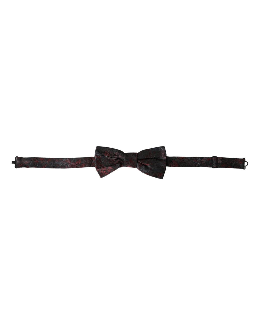 Dolce & Gabbana Red Black Floral Adjustable Neck Men Bow Tie - Neckties
